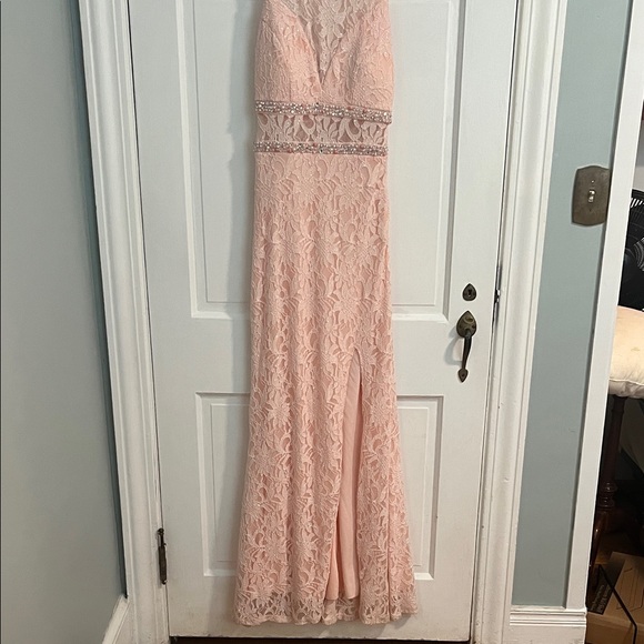 Lace Pink Gown - Picture 1 of 11